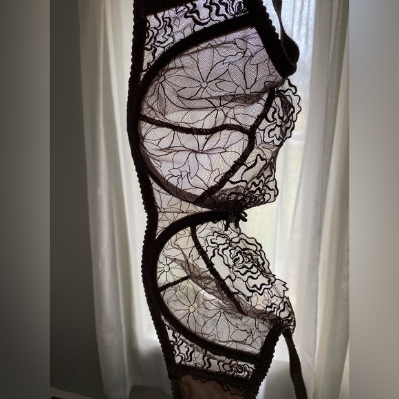 NWT Gorteks Lace Underwire Demi Bra in Mocha - Picture 7 of 14